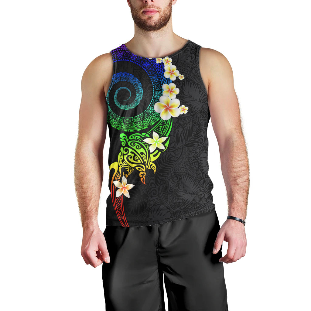 Polynesian Spiral Tribal Tattoo Men Tank Top Fanciful Color LT03 - Polynesian Pride