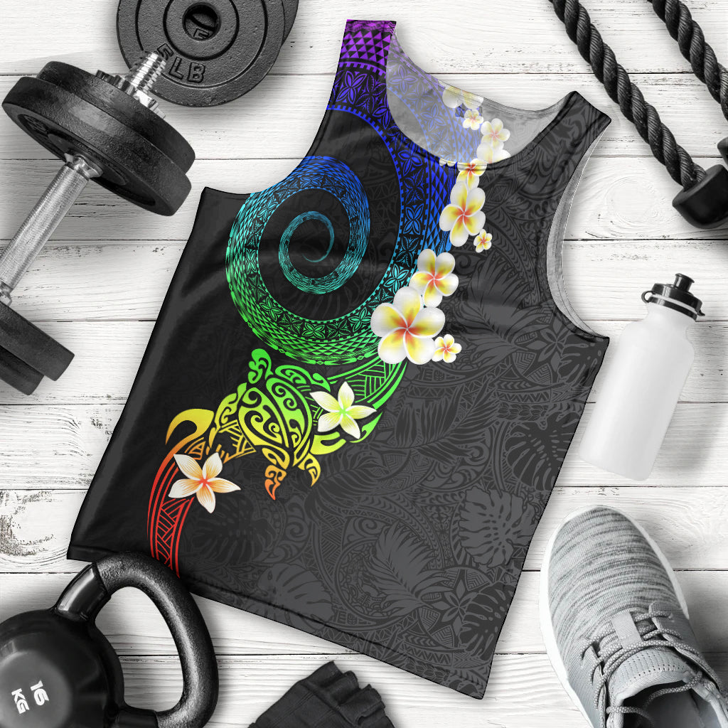 Polynesian Spiral Tribal Tattoo Men Tank Top Fanciful Color LT03 - Polynesian Pride