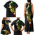 Polynesian Spiral Tribal Tattoo Family Matching Tank Maxi Dress and Hawaiian Shirt Reggae Color