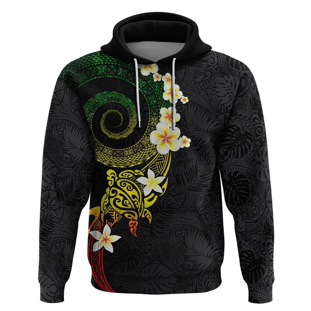 Polynesian Spiral Tribal Tattoo Hoodie Reggae Color LT03 Pullover Hoodie Reggae - Polynesian Pride
