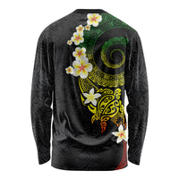 Polynesian Spiral Tribal Tattoo Long Sleeve Shirt Reggae Color LT03 - Polynesian Pride