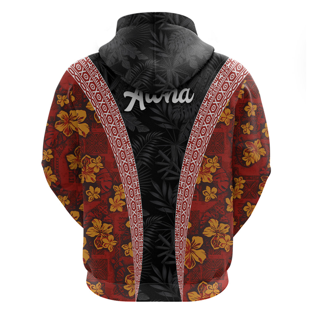Hawaii Lei and Hibiscus Flowers Tribal Hoodie Patchwork Abstract Vintage LT03 - Polynesian Pride