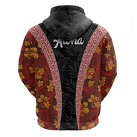 Hawaii Lei and Hibiscus Flowers Tribal Hoodie Patchwork Abstract Vintage LT03 - Polynesian Pride