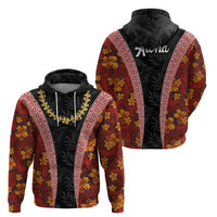 Hawaii Lei and Hibiscus Flowers Tribal Hoodie Patchwork Abstract Vintage LT03 - Polynesian Pride