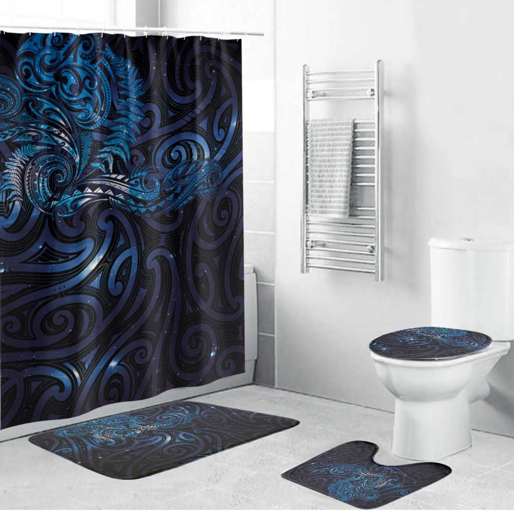 New Zealand New Year-Matariki Bathroom Set Aotearoa Maori Tattoo Galaxy Sky LT03 Bathroom Set (4 pcs) Multicolor - Polynesian Pride