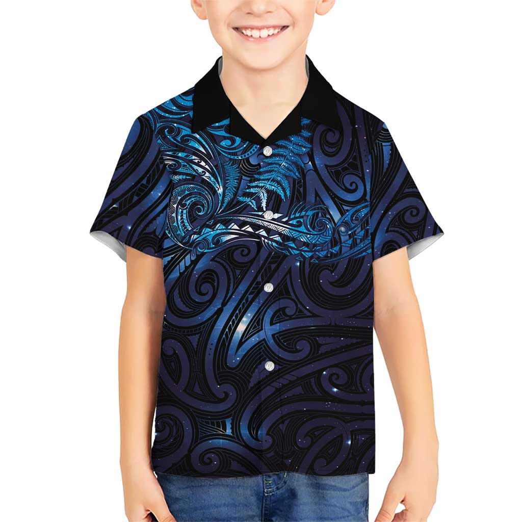 New Zealand New Year-Matariki Kid Hawaiian Shirt Aotearoa Maori Tattoo Galaxy Sky LT03 Kid Multicolor - Polynesian Pride