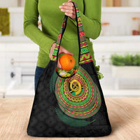 Vanuatu Tribal Tattoo with Namele Leaves Grocery Bag LT03 - Polynesian Pride