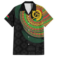 Vanuatu Tribal Tattoo with Namele Leaves Hawaiian Shirt LT03 Black - Polynesian Pride