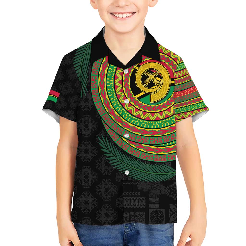 Vanuatu Tribal Tattoo with Namele Leaves Hawaiian Shirt LT03 - Polynesian Pride