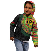 Vanuatu Tribal Tattoo with Namele Leaves Kid Hoodie LT03 - Polynesian Pride