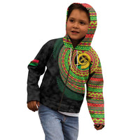 Vanuatu Tribal Tattoo with Namele Leaves Kid Hoodie LT03 - Polynesian Pride