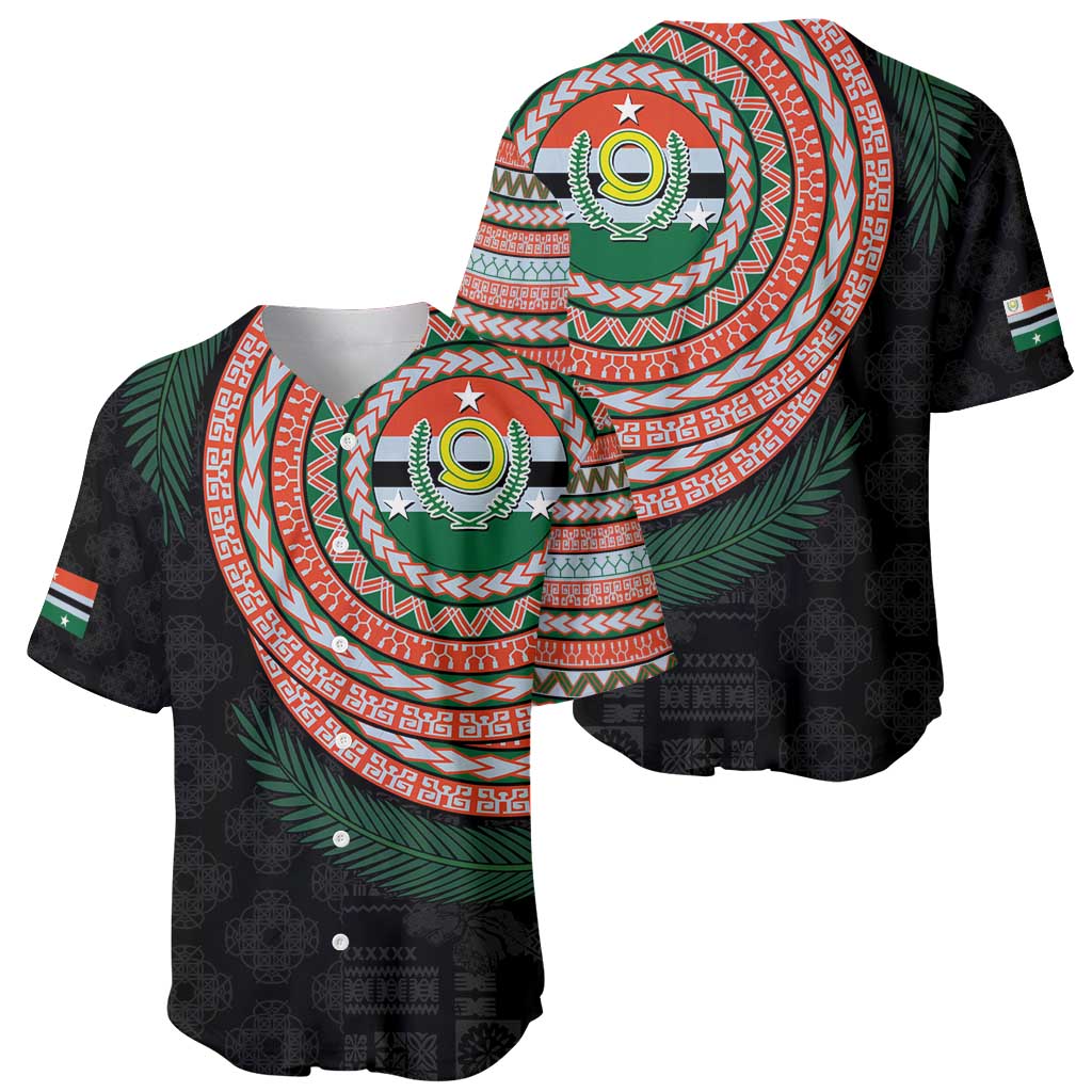 Penama Tribal Tattoo with Namele Leaves Baseball Jersey LT03 - Polynesian Pride