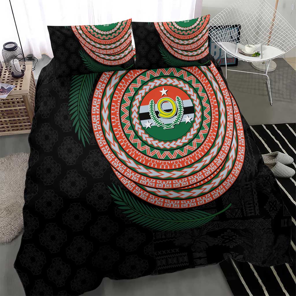 Penama Tribal Tattoo with Namele Leaves Bedding Set LT03 - Polynesian Pride