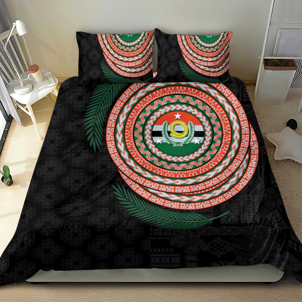 Penama Tribal Tattoo with Namele Leaves Bedding Set LT03 - Polynesian Pride