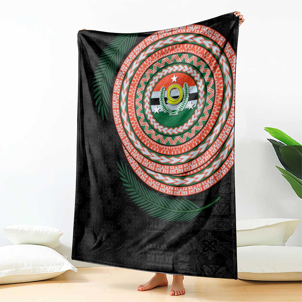 Penama Tribal Tattoo with Namele Leaves Blanket LT03 - Polynesian Pride