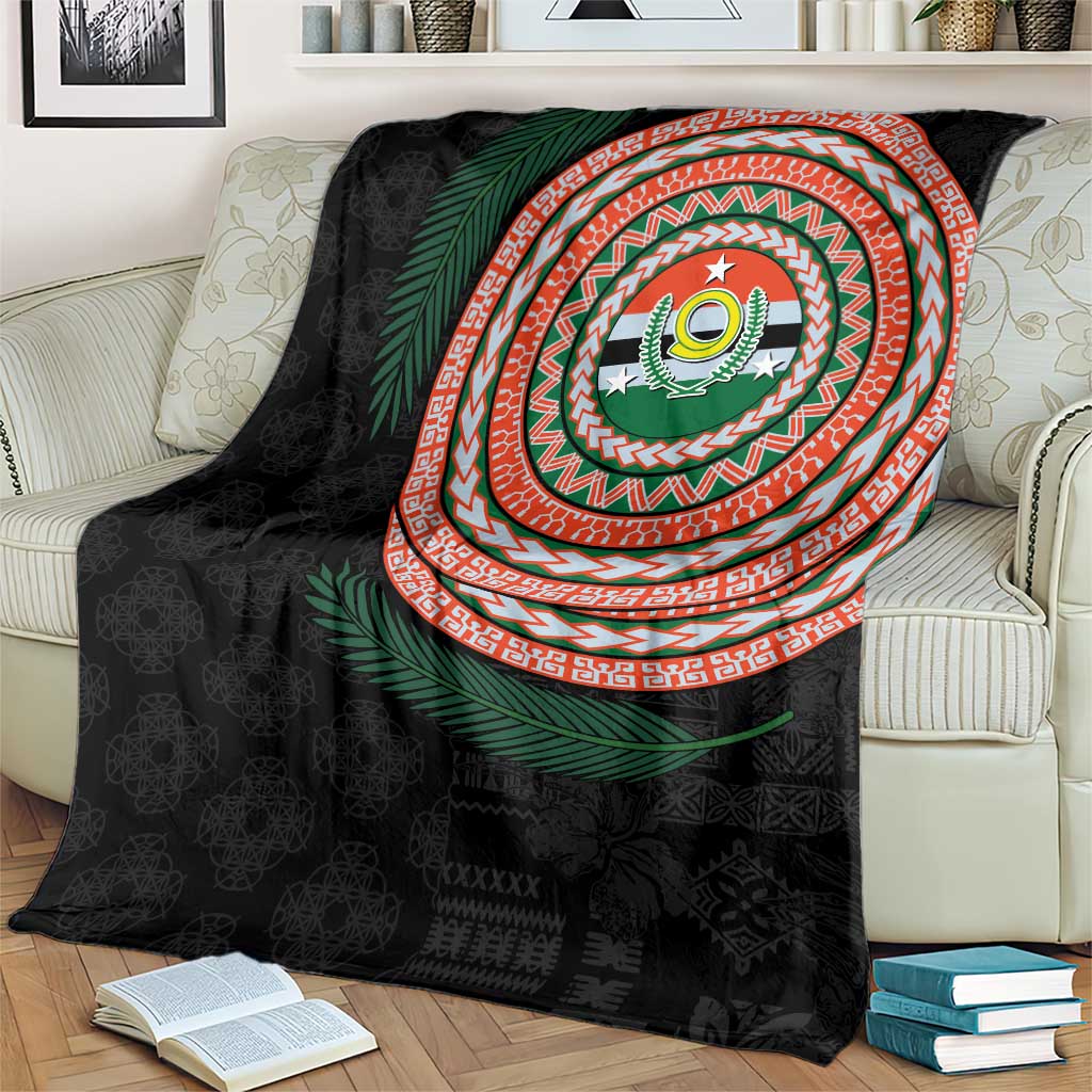 Penama Tribal Tattoo with Namele Leaves Blanket LT03 - Polynesian Pride
