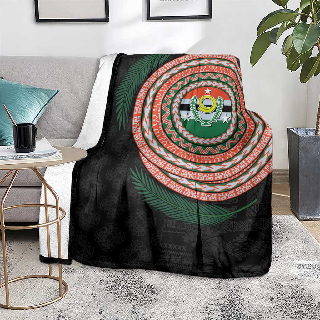 Penama Tribal Tattoo with Namele Leaves Blanket LT03 - Polynesian Pride