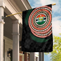Penama Tribal Tattoo with Namele Leaves Garden Flag LT03 House Flag Black - Polynesian Pride