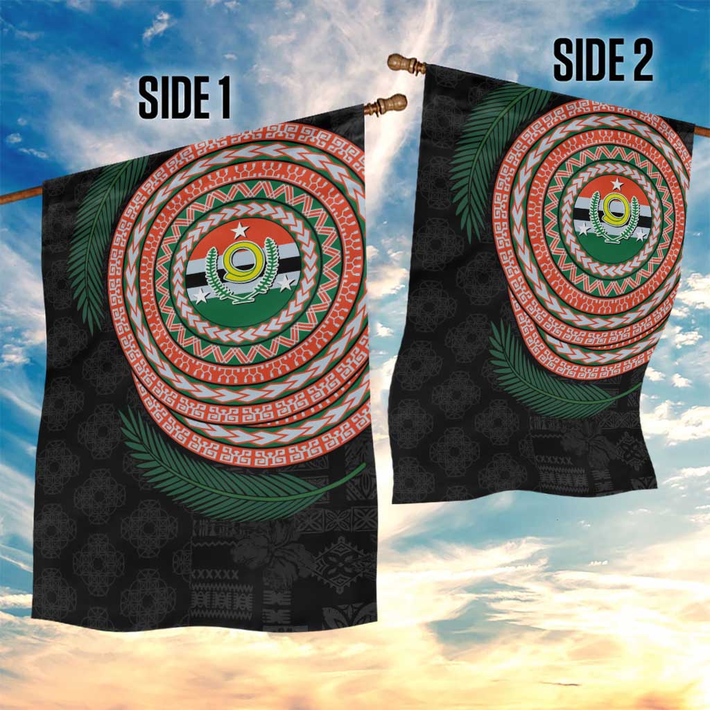 Penama Tribal Tattoo with Namele Leaves Garden Flag LT03 - Polynesian Pride