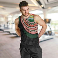 Penama Tribal Tattoo with Namele Leaves Men Tank Top LT03 Black - Polynesian Pride