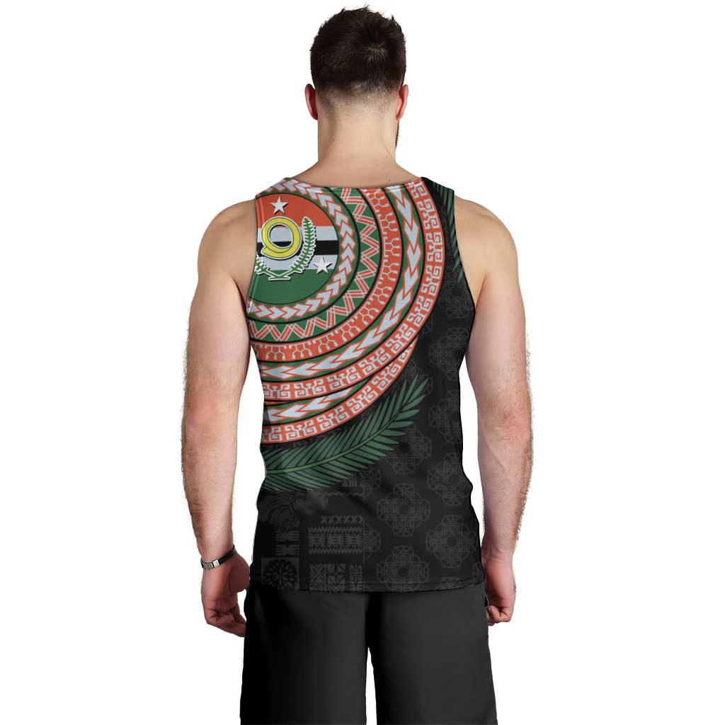 Penama Tribal Tattoo with Namele Leaves Men Tank Top LT03 - Polynesian Pride