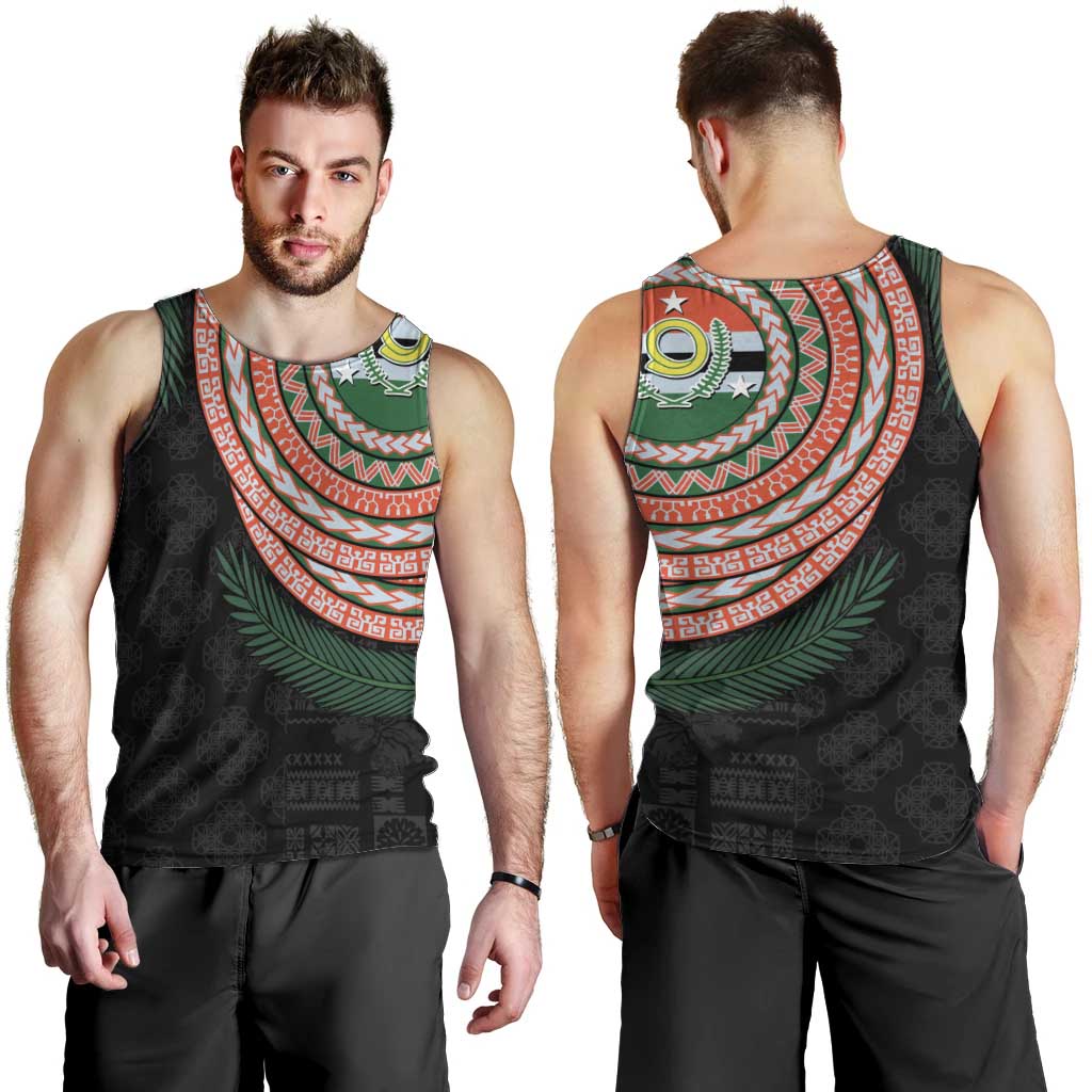 Penama Tribal Tattoo with Namele Leaves Men Tank Top LT03 - Polynesian Pride
