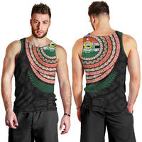 Penama Tribal Tattoo with Namele Leaves Men Tank Top LT03 - Polynesian Pride