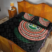 Penama Tribal Tattoo with Namele Leaves Quilt Bed Set LT03 - Polynesian Pride