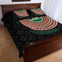 Penama Tribal Tattoo with Namele Leaves Quilt Bed Set LT03 - Polynesian Pride