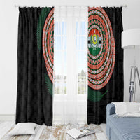 Penama Tribal Tattoo with Namele Leaves Window Curtain LT03 - Polynesian Pride
