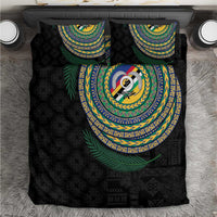 Torba Tribal Tattoo with Namele Leaves Bedding Set LT03 Black - Polynesian Pride