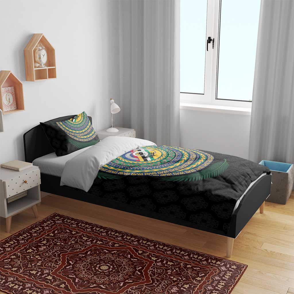 Torba Tribal Tattoo with Namele Leaves Bedding Set LT03 - Polynesian Pride