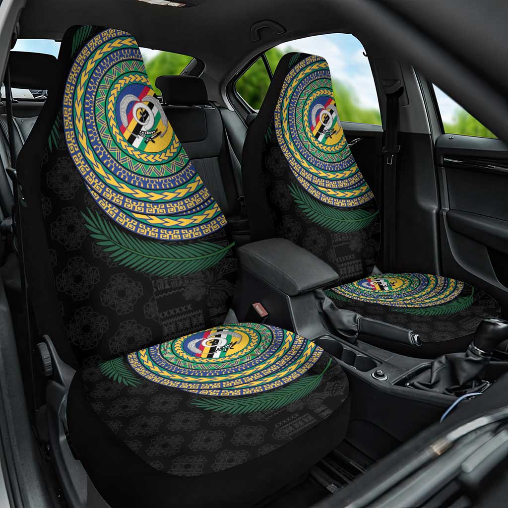 Torba Tribal Tattoo with Namele Leaves Car Seat Cover LT03 One Size Black - Polynesian Pride