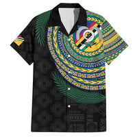Torba Tribal Tattoo with Namele Leaves Hawaiian Shirt LT03 Black - Polynesian Pride
