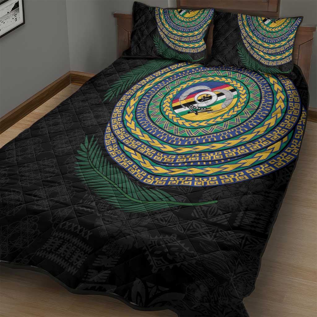 Torba Tribal Tattoo with Namele Leaves Quilt Bed Set LT03 - Polynesian Pride