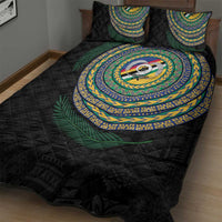 Torba Tribal Tattoo with Namele Leaves Quilt Bed Set LT03 - Polynesian Pride