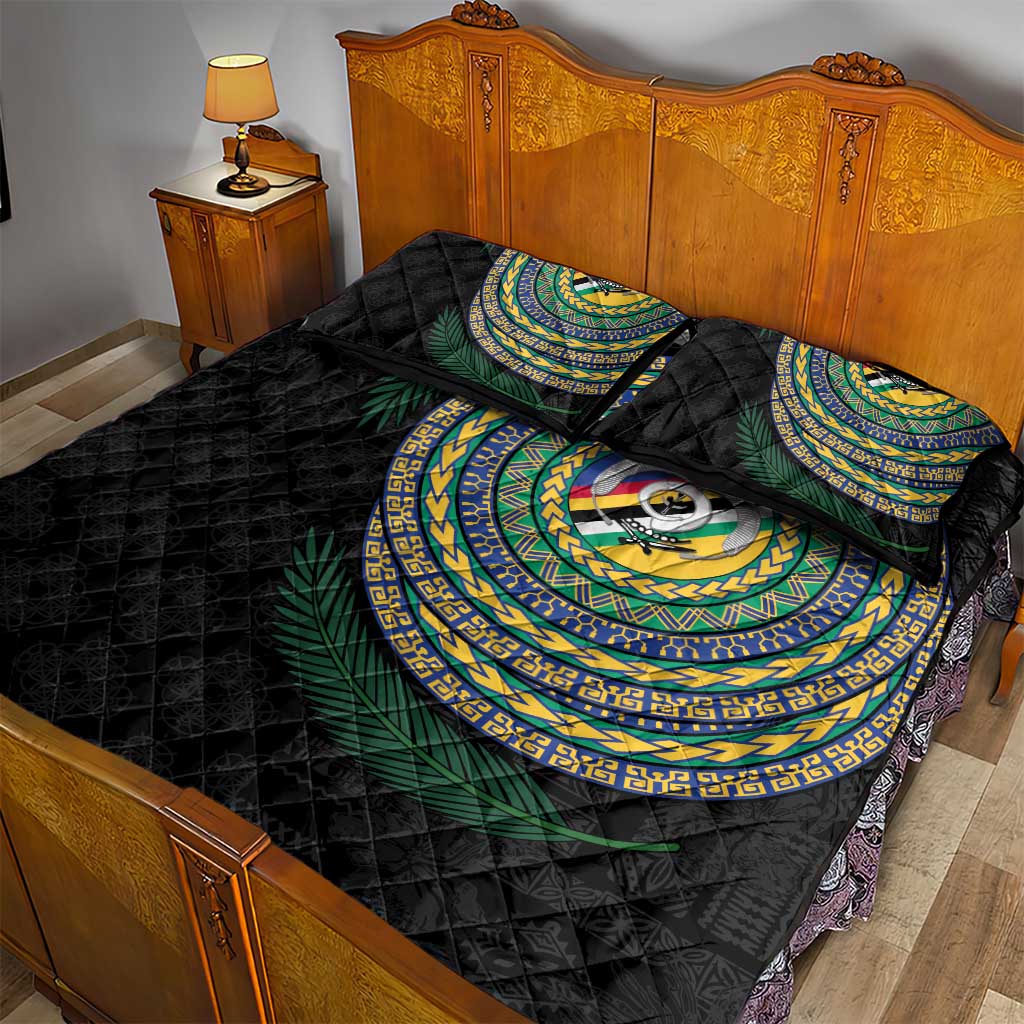 Torba Tribal Tattoo with Namele Leaves Quilt Bed Set LT03 - Polynesian Pride