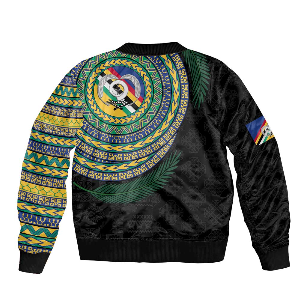 Torba Tribal Tattoo with Namele Leaves Sleeve Zip Bomber Jacket LT03 - Polynesian Pride