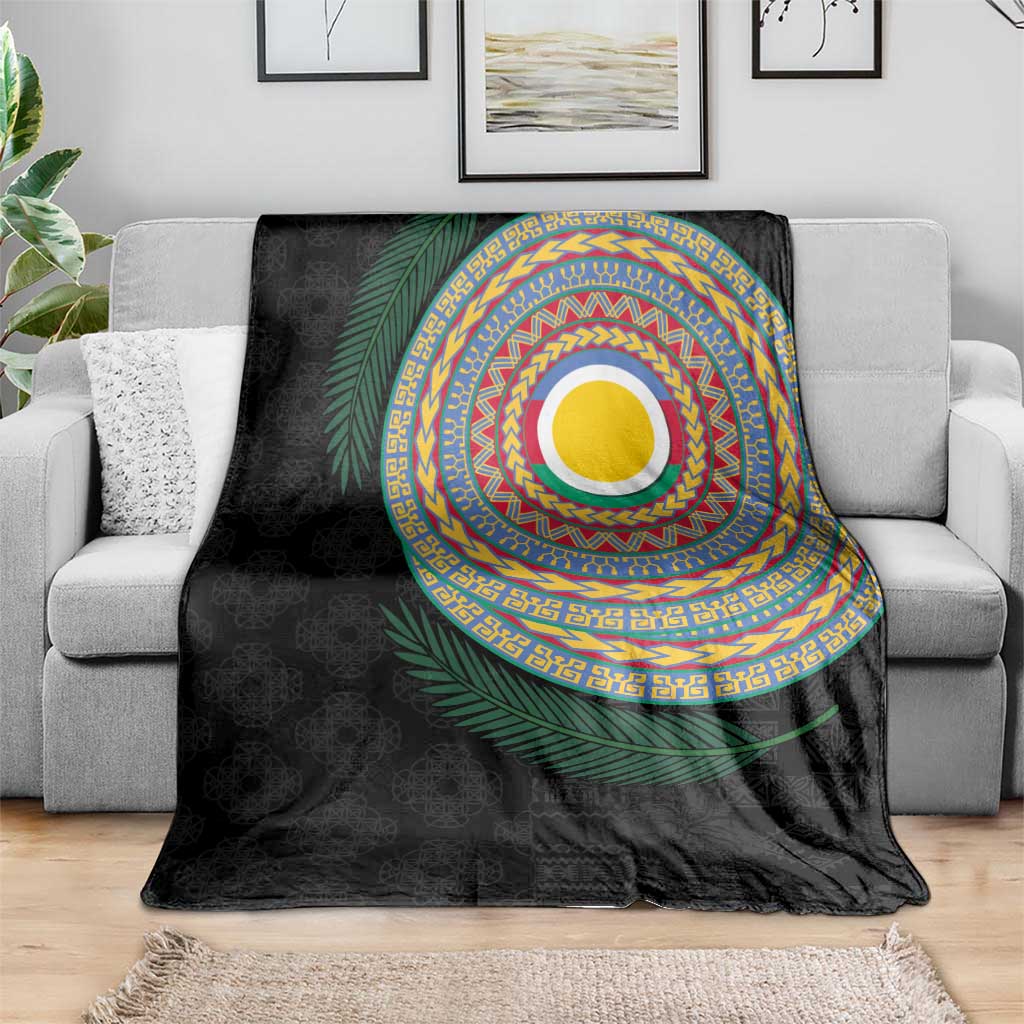 Shefa Tribal Tattoo with Namele Leaves Blanket LT03 - Polynesian Pride