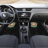 Shefa Tribal Tattoo with Namele Leaves Car Mats LT03 Set 2pcs - Front Black - Polynesian Pride
