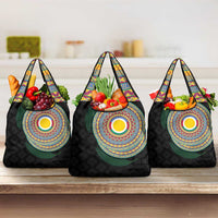 Shefa Tribal Tattoo with Namele Leaves Grocery Bag LT03 3-pack One Size Black - Polynesian Pride