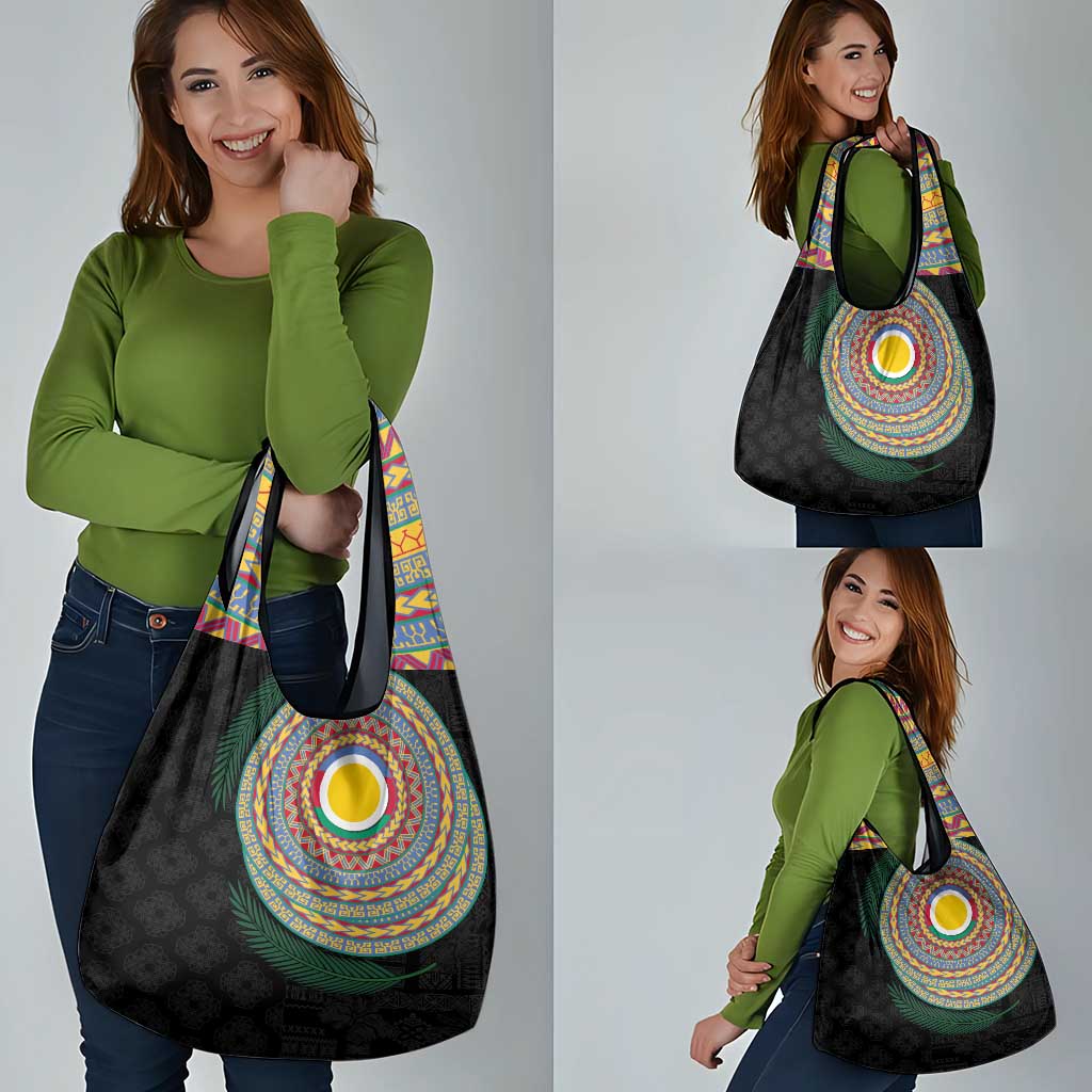 Shefa Tribal Tattoo with Namele Leaves Grocery Bag LT03 - Polynesian Pride