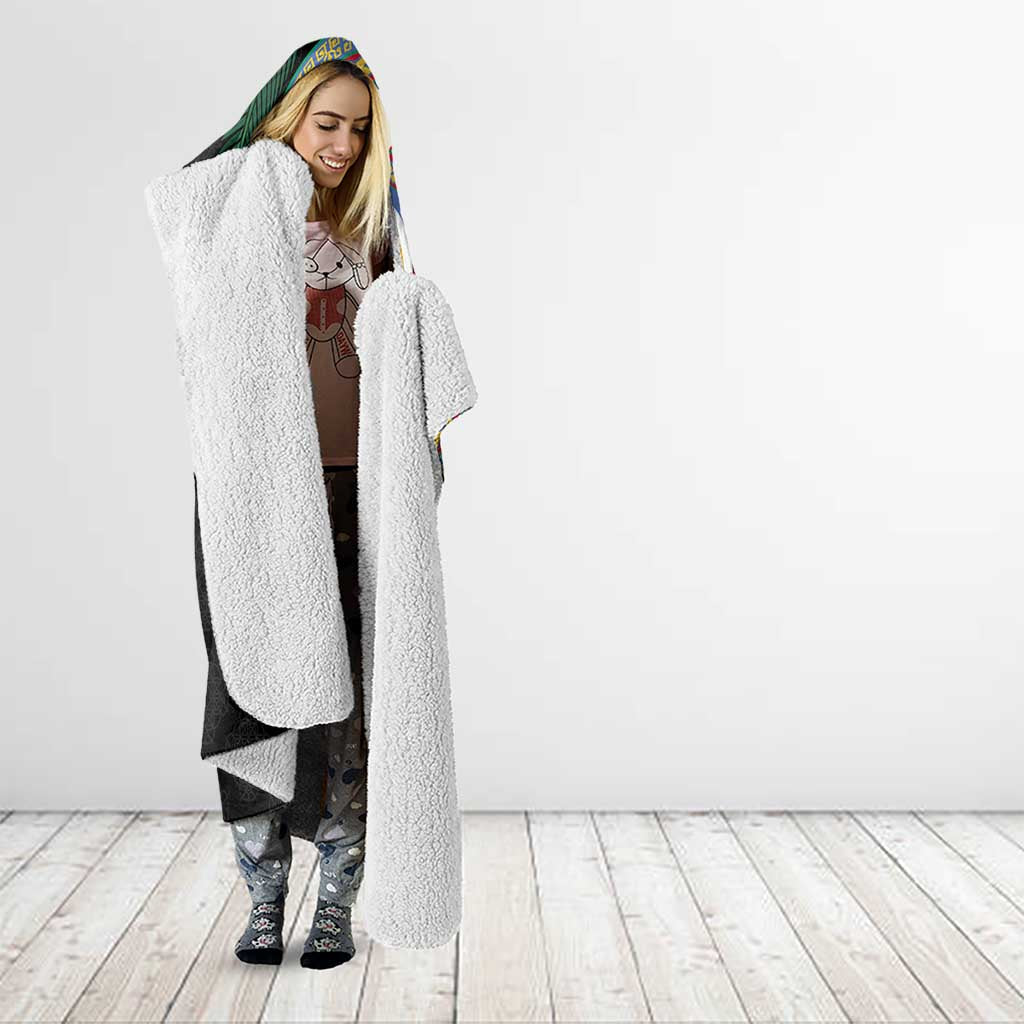 Shefa Tribal Tattoo with Namele Leaves Hooded Blanket LT03 - Polynesian Pride