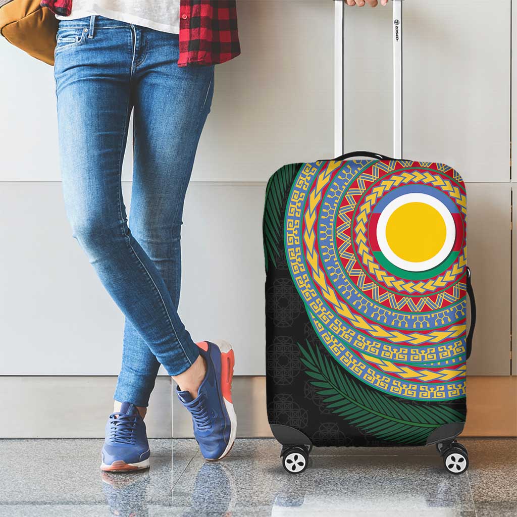 Shefa Tribal Tattoo with Namele Leaves Luggage Cover LT03 - Polynesian Pride