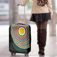 Shefa Tribal Tattoo with Namele Leaves Luggage Cover LT03 - Polynesian Pride