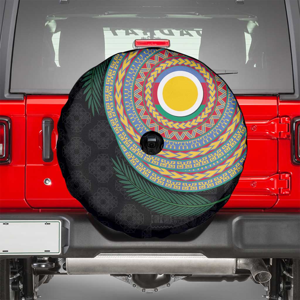 Shefa Tribal Tattoo with Namele Leaves Spare Tire Cover LT03 - Polynesian Pride