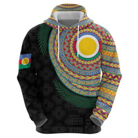 Shefa Tribal Tattoo with Namele Leaves Zip Hoodie LT03 - Polynesian Pride