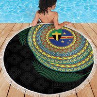 Tafea Tribal Tattoo with Namele Leaves Beach Blanket LT03 - Polynesian Pride