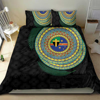Tafea Tribal Tattoo with Namele Leaves Bedding Set LT03 - Polynesian Pride