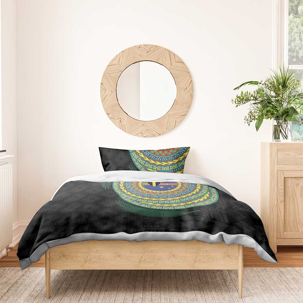 Tafea Tribal Tattoo with Namele Leaves Bedding Set LT03 - Polynesian Pride